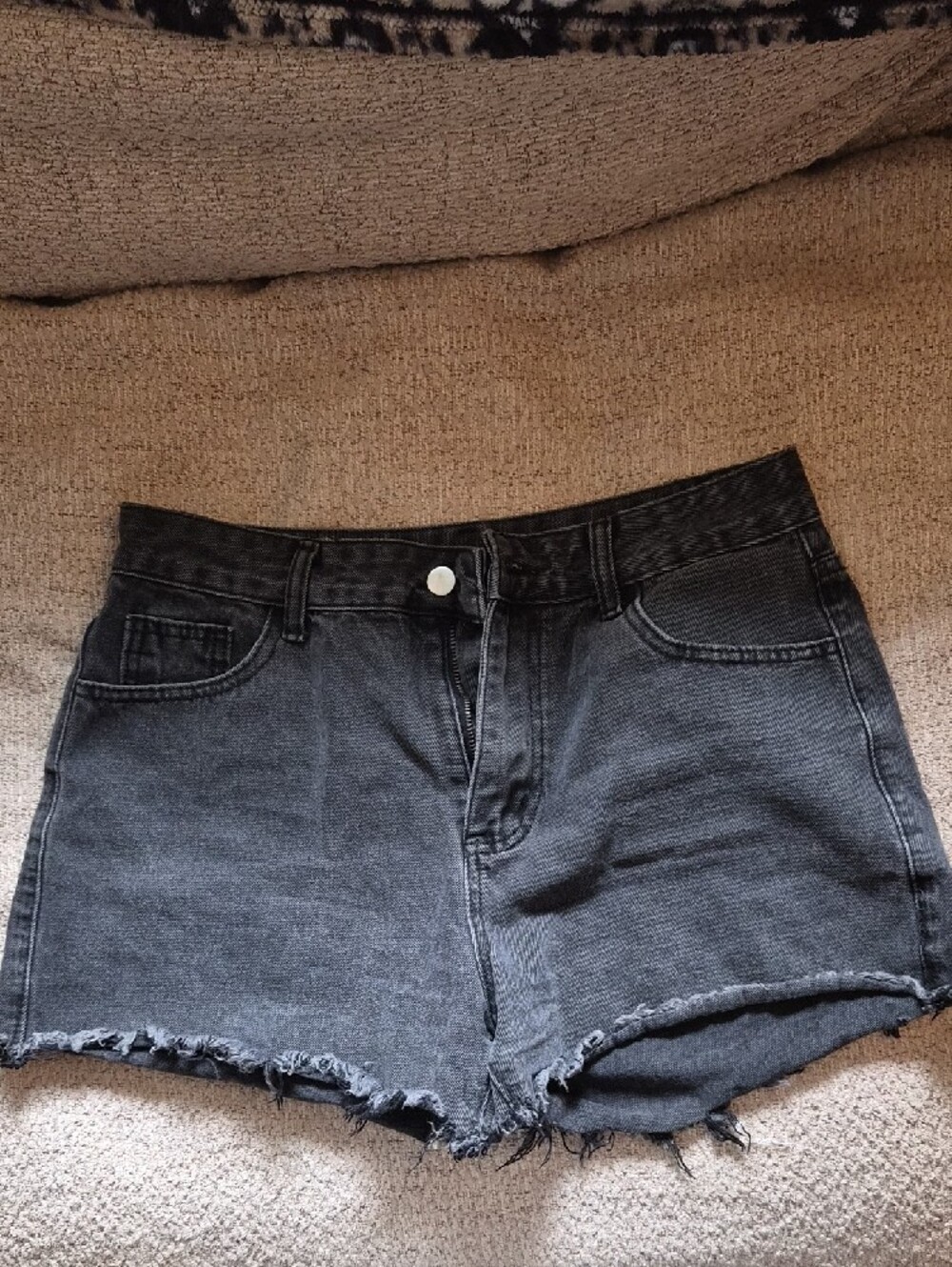 SHEIN High Waist Denim Shorts, Size L (32) - Picture 5 of 11
